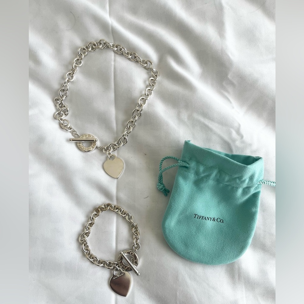 Tiffany & Co. Silver Heart Jewelry Set